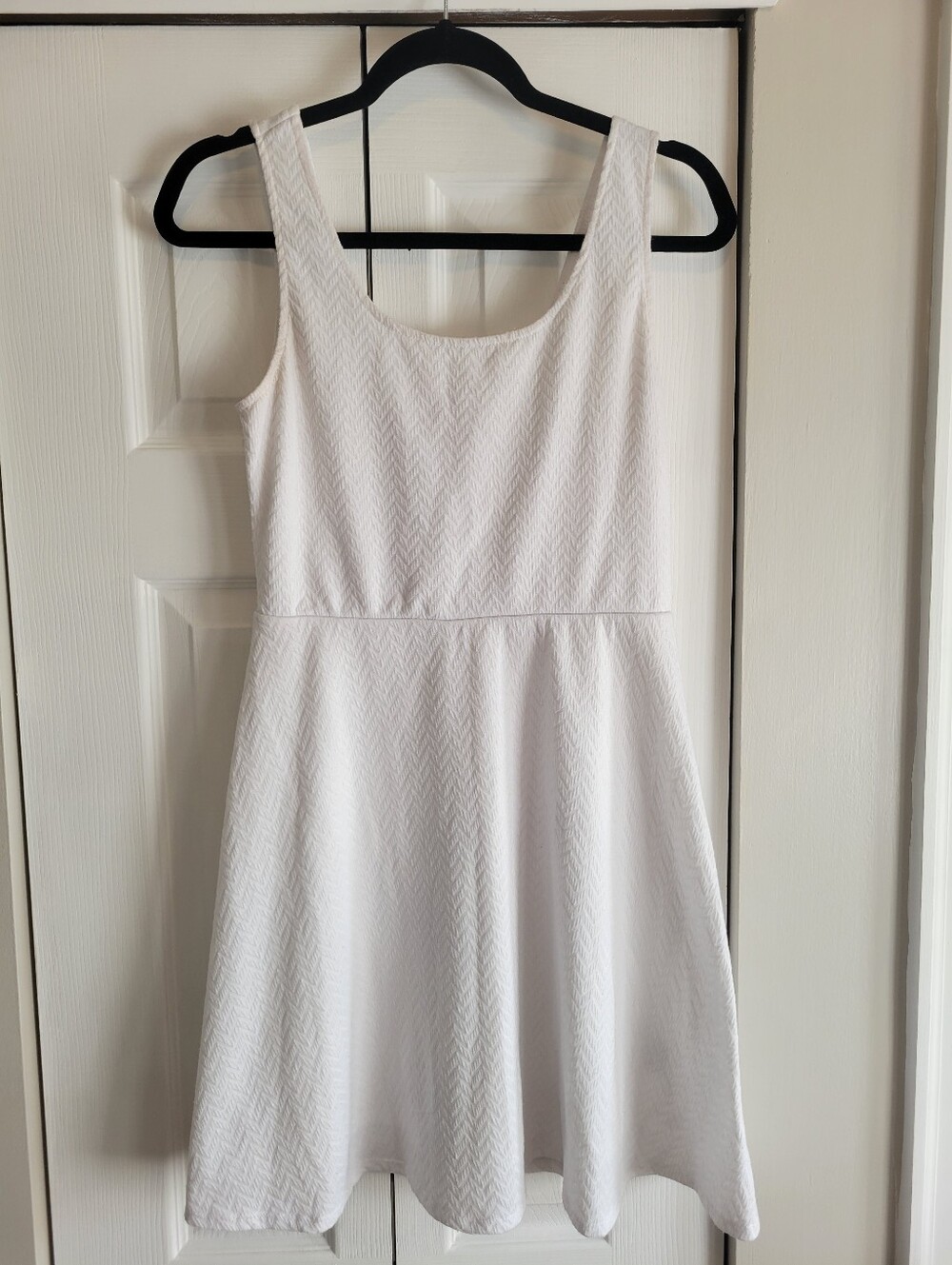 Mossimo Supply Co. White Textured Medium Mini Dress